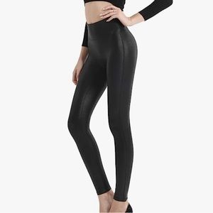 NWOT Retro Gong Faux Leather Leggings
